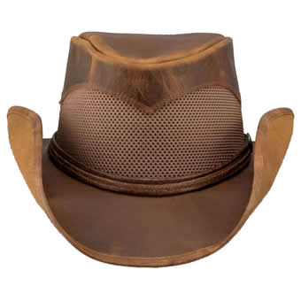 Pungo Ridge - Double G Durango Leather/Nylon Mesh Cowboy Hat - Copper ...