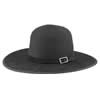 Ashbury Leslie Felt/Suede Hybrid Hat - Black/SIze SM