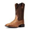 Ariat Men's Quantum Primo Full Quill Ostrich Boots - Ranger/Beam Brown