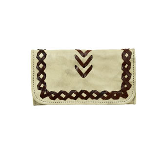 American West Wood River Tri-Fold Wallet - Sand