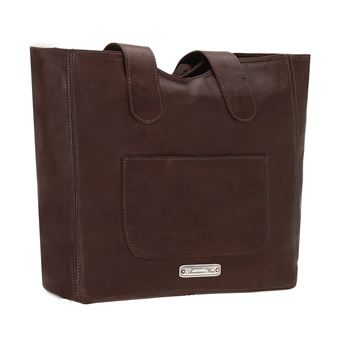 American West Mohave Canyon Small Zip-Top Tote - Dark Brown #3