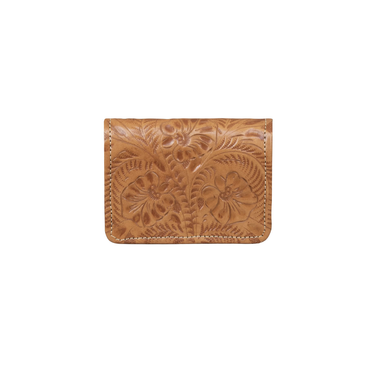 Hurley PLAID Brown White Coral  Floral Tri-Fold Discounted Junior's Wallet 