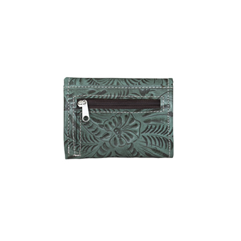 American West Small Ladies' Tri-Fold Wallet - Turquoise #2