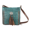 American West Lariats And Lace Messenger Bag - Dark Turquoise