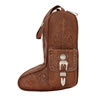 American West Retro Romance Zip-Around Boot Bag - Antique Brown