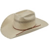 American Hat Co 15★ 6100 Swirl Vented Straw Hat - Tan/White