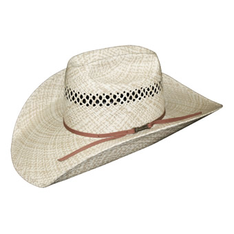 American Hat Co 20★ 6500 Two Tone Fancy Vent Straw Hat - Ivory/Tan
