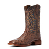 Ariat Men's Gallup Full-Quill Ostrich Boots - Mocha/Dusted Wheat