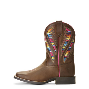 Ariat Kids Quickdraw VentTEK Western Boots - Distressed Brown #3