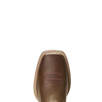 Ariat Kids Quickdraw VentTEK Western Boots - Distressed Brown #5