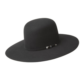 Bailey 20X Stellar Open Western Felt Hat - Black