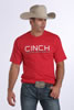 Cinch Men's S/S Jersey Tee Shirt - Red