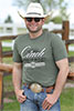 Cinch Men's Crew S/S Tee Shirt - Heather Green