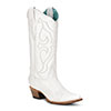 Corral Women's Snip Toe White Embroidery Boots