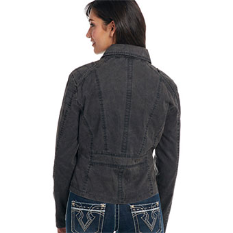 Cripple Creek Ladies Ranchwear Canvas Jacket - Pewter #2