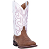 Laredo Women's Mequite Stockman Boots - Taupe/White