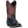 Dan Post Youth's Little River Cowboy Boots - Black/Brown