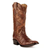 Ferrini Men's Stallion Genuine Belly Alligator FR Toe Boots w/Stamped Shaft - Cognac