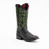 Ferrini Ladies Stampede Print Crocodile Square Toe Boots - Black