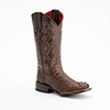 Ferrini Ladies Stampede Print Crocodile Square Toe Boots - Sport Rust