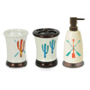 Bohemian Cactus 3-Piece Bathroom Accessory Set