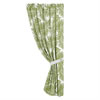 Capri Green & White Fern Single Panel Curtain