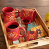 Bonita Mug and Coaster 8-Piece Set - Red