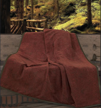 Wilderness Ridge Red Chenille Throw Blanket #2