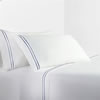 350 Thread Count Embroidered Stripe Sheet Set - Navy