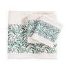 Wyatt Turquoise Scroll 3-Piece Bath Towel Set - Cream