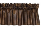 Rustic Faux Leather Valance