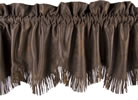 Luxury Faux Leather Valance w/ Fringe