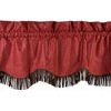 Cheyenne Faux Tooled Leather Valance - Red
