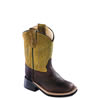 Old West Toddler's Square Toe Boots - Rust/Yellow