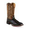 Old West Men's Broad Square Toe Boots - Black/Tan