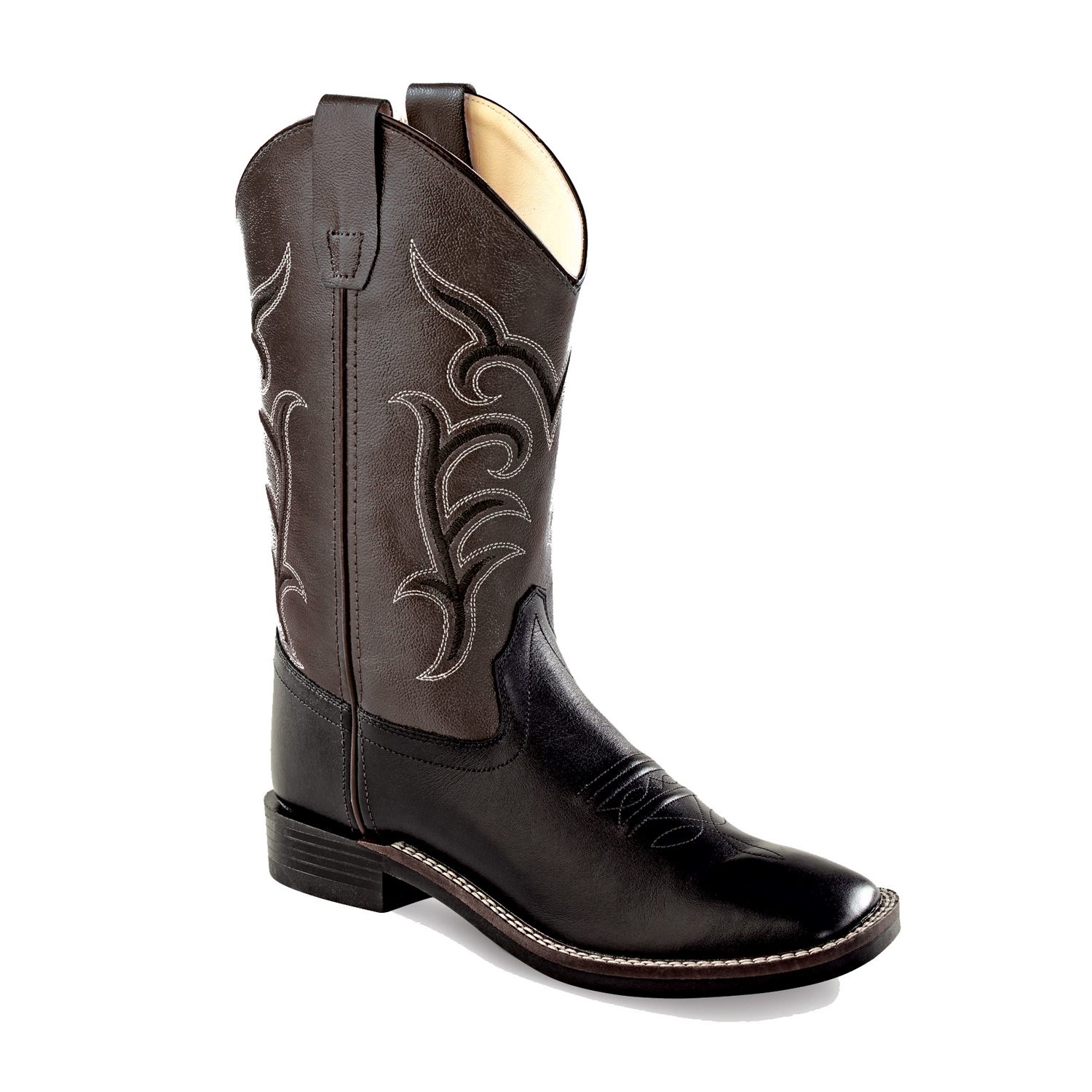 Pungo Ridge Old West Youth's UltraFlex Square Toe Boots Black