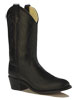 Old West Youth's R Toe Western Boots - Black