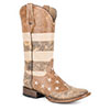 Roper Ladies Vintage Americana Flag Boots - Brown