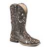 Roper Children's Belle Western Boots w/Silver Underlay - Brown