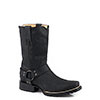 Roper Men's Biker Harness Boots w/Lug Sole - Black