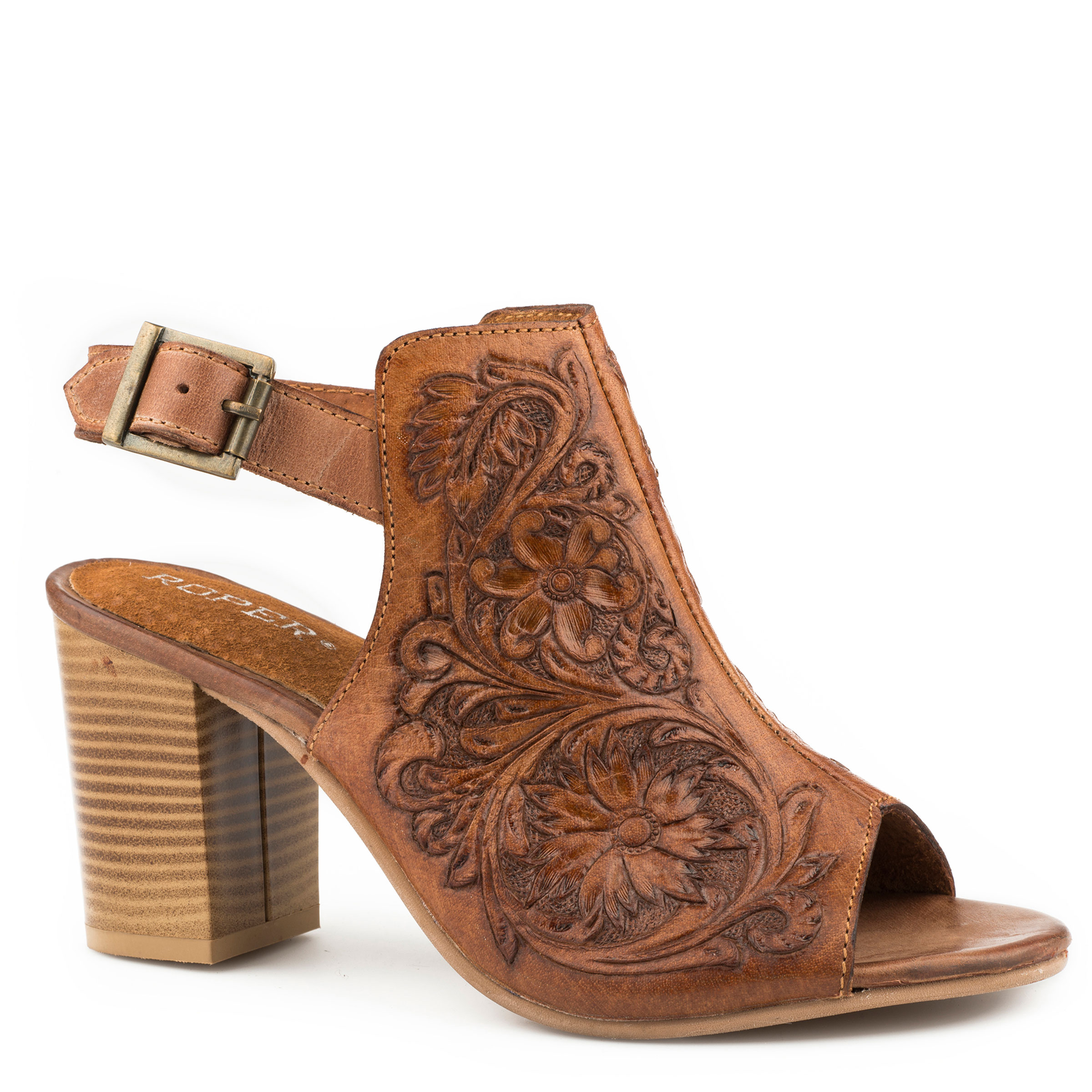 Roper Ladies Floral Open Toe Sandals