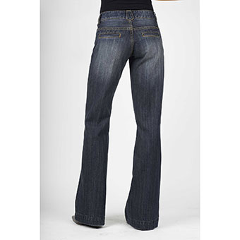Stetson Ladies 214 City Trouser Fit Reg Jeans - Dark Wash #2