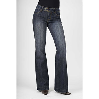 Stetson Ladies 214 City Trouser Fit Reg Jeans - Dark Wash #3
