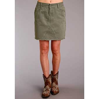 Stetson Ladies Olive Twill 5 Pocket Skirt