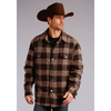 Stetson Men's Plaid Quilted Shirt Jacket - Brown