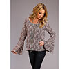 Stetson Ladies Wine Aztec Print Blouse