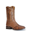 Stetson Men's Diego Hand Tooled Wing Tip Boots - Burnished Brown