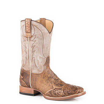 Stetson Men's Diego Hand Tooled Wingtip, Crown & Counter Boots