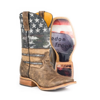 Tin Haul Men's Freedom Boots w/Dog Tag Sole