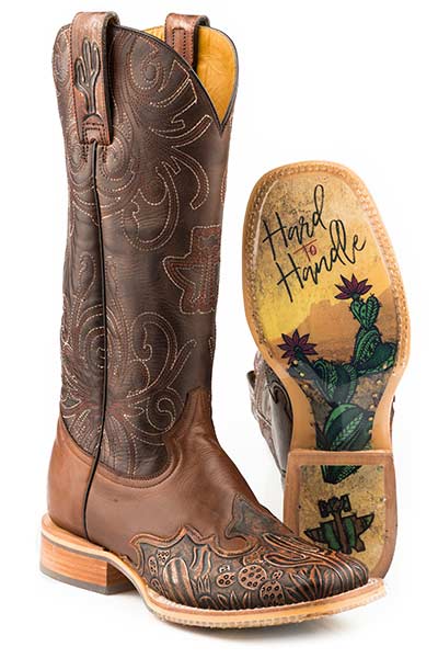 Tin Haul Ladies Cactooled Boots w/Hard to Handle Sole